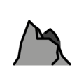 mountain on platform OpenMoji