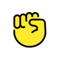 raised fist on platform OpenMoji