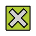 cross mark button on platform OpenMoji