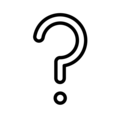 white question mark on platform OpenMoji