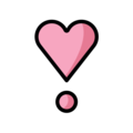 heavy heart exclamation mark ornament on platform OpenMoji