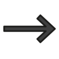 right arrow on platform OpenMoji