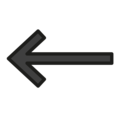 left arrow on platform OpenMoji