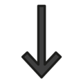 down arrow on platform OpenMoji
