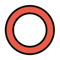 hollow red circle on platform OpenMoji