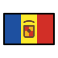 flag: Andorra on platform OpenMoji