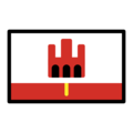 flag: Gibraltar on platform OpenMoji