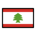 flag: Lebanon on platform OpenMoji