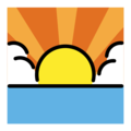 sunrise on platform OpenMoji