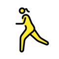 woman running on platform OpenMoji