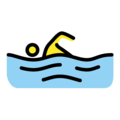 man swimming on platform OpenMoji