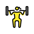woman lifting weights on platform OpenMoji