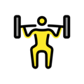 man lifting weights on platform OpenMoji