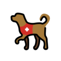 service dog on platform OpenMoji