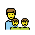 family: man, boy, boy on platform OpenMoji