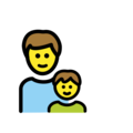 family: man, boy on platform OpenMoji