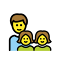 family: man, girl, girl on platform OpenMoji