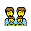 family: man, man, boy, boy on platform OpenMoji