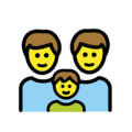 family: man, man, boy on platform OpenMoji