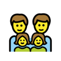 family: man, man, girl, girl on platform OpenMoji
