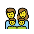 family: man, woman, boy, boy on platform OpenMoji