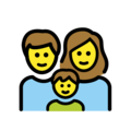 family: man, woman, boy on platform OpenMoji