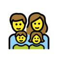 family: man, woman, girl, boy on platform OpenMoji