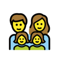 family: man, woman, girl, girl on platform OpenMoji