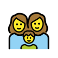 family: woman, woman, boy on platform OpenMoji