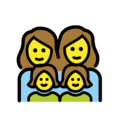 family: woman, woman, girl, girl on platform OpenMoji