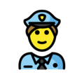 man police officer on platform OpenMoji
