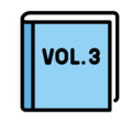 blue book on platform OpenMoji