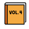 orange book on platform OpenMoji