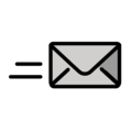 incoming envelope on platform OpenMoji