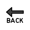 BACK arrow on platform OpenMoji