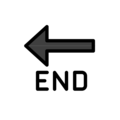 END arrow on platform OpenMoji