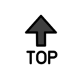 TOP arrow on platform OpenMoji