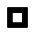 black square button on platform OpenMoji
