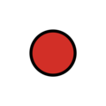 red circle on platform OpenMoji