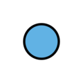 blue circle on platform OpenMoji