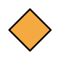 large orange diamond on platform OpenMoji
