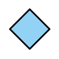large blue diamond on platform OpenMoji