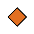 small orange diamond on platform OpenMoji