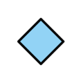 small blue diamond on platform OpenMoji