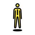 person in suit levitating on platform OpenMoji