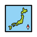 map of Japan on platform OpenMoji