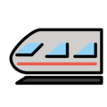 light rail on platform OpenMoji