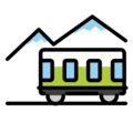 mountain railway on platform OpenMoji