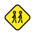 children crossing on platform OpenMoji
