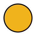 orange circle on platform OpenMoji